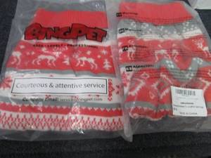 lot 188 image: 2 Pet Christmas Sweaters...