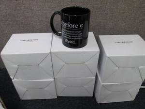 lot 191 image: 7- I Before E  Mugs...