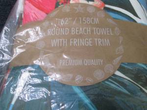 lot 207 image: 62 inch Round Beach Towel...