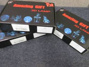 lot 214 image: 3 each 3D Lamps...