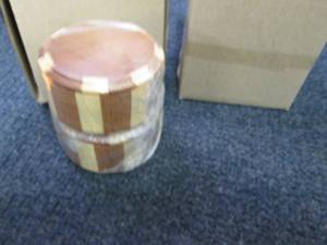 lot 253 image: 2- 2pk Small Wooden Containers...
