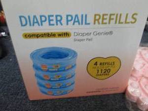 lot 257 image: Diaper Pail Refills, Popits...
