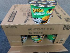 lot 312 image: 12- 2.25 oz pks Cheetos MacNCheese...