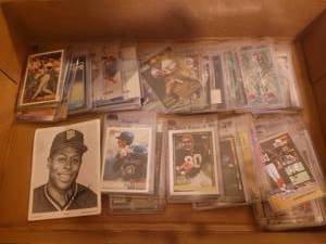 lot 41 image: Box With Assorted Cards In Holders And Al Newman Auto