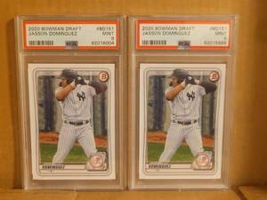 lot 42 image: Lot Of 2 Jasson Dominguez Bowman PSA 9
