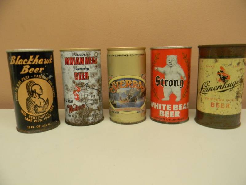 COLLECTION OF VINTAGE BEER CANS LEINENKUGEL S WHITE BEAR