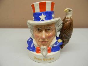 lot 21 image: RARE - Jim Beam Decanter by Royal Doulton from International Collection Uncle Sam - NICE - GREAT PIECE - APPROX 6 - SEE PICTURES