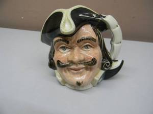 lot 27 image: RARE - VINTAGE 1957 Royal Doulton CAPT HENRY MORGAN D6469 Toby Mug - Ship Handle - NICE - GREAT PIECE - APPROX 4 - SEE PICTURES