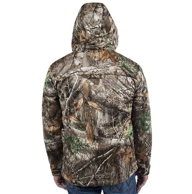 lot 192 image: NEW Habit Mens Iron Rock Hooded Sherpa Shell Jacket - RealTree Edge - Medium