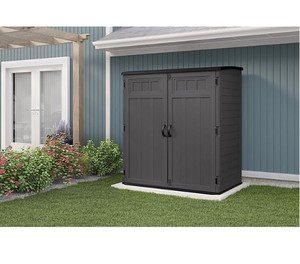 lot 57 image: NEW Suncast Extra Large Vertical Outdoor Storage Shed