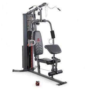 lot 58 image: NEW Marcy Multifunction Home Stack Gym with 150 lb Selectorized Weight Stack