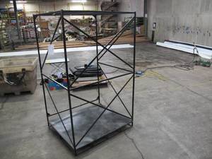 lot 102 image: Metal Frame Welded to Pallet - Perfect for Placing Tools, Rugs, umbrellas, or to build on
