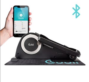lot 135 image: NEW Cubii JR1 Compact Seated Elliptical With Bluetooth & Gripii Mat