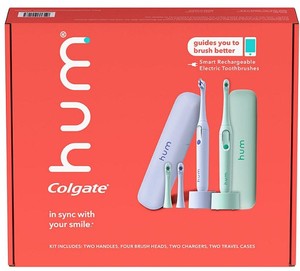 lot 269 image: NEW Hum by Colgate Electric Toothbrush with Travel Case (2 pk.)