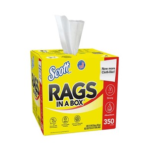 lot 271 image: Scott Rags In a Box, White, All Purpose (350 SheetsBox)