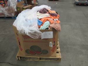 lot 113 image: Pallet of Miscellaneous NEW Clothes - Overstock - 240 Items - Mainly Womens and Mens