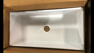 lot 1 image: SINKOLOGY  Bradstreet II Farmhouse Apron-Front Fireclay 36 in. Single Bowl Kitchen Sink in Crisp White  Open Box, Review all pictures