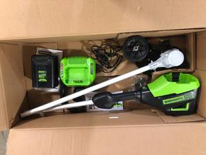 Greenworks  PRO 8 in. 60V Battery Cordless Edger Kits with 2.0 Ah Battery and Charger review photos customer return