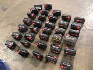 Mix lot of Milwaukee Batteries, Customer returns, review all pictures