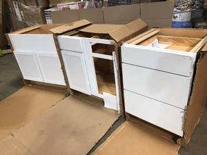 Mix lot of White Cabinets, Customer returns, Review all pictures - lot of 3