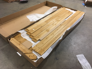 lot 4 image: Hampton Bay  Crownhill 11 ft. x 13 ft. Hardtop Gazebo with Wood Posts Missing parts (Roofing Box) customer return review photos