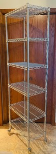 lot 79 image: Metal Shelf on Casters