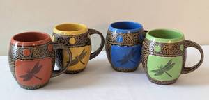 lot 31 image: Always Azul Pottery Mug Set