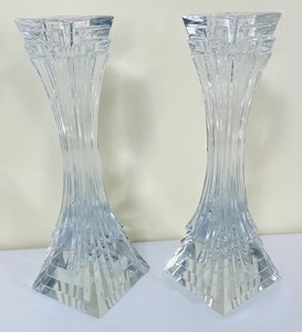 lot 124 image: Pair of Mikasa Crystal Candle Holders
