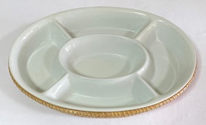 lot 180 image: Wicker and Wood Serving Pieces