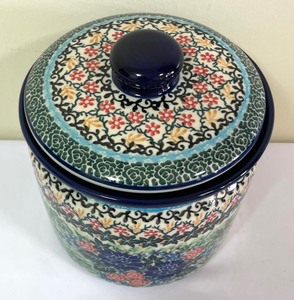 lot 18 image: Unikat Polish Pottery Canister
