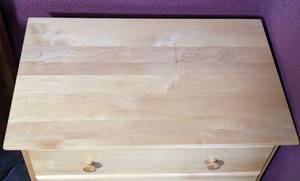 lot 12 image: Natural Wood Nightstand
