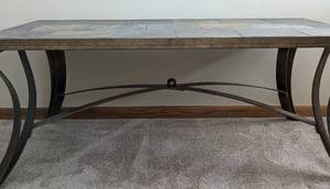 lot 5 image: Slate Tile Topped Coffee Table