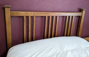 lot 8 image: Wooden Queen Bed Frame