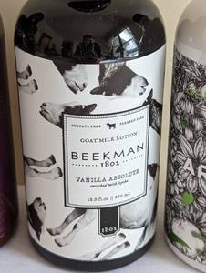 lot 219 image: Four New Beekman 12.5oz Goat Milk Lotions