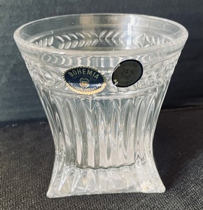 lot 252 image: 12 Bohemian Crystal Lowball Glasses