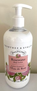 lot 393 image: New Crabtree & Evelyn Rosewater Lotion