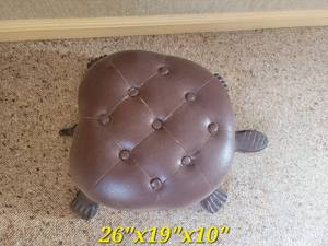 lot 10 image: Vintage Tortoise Low Sofa Stool