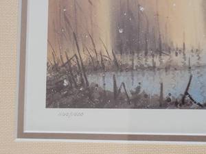 lot 42 image: Jerry Raedeker Gentle Snow Framed Print, numbered & signed