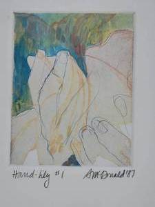 lot 71 image: Hand Lily #1 signed by S. McDonald Mixed Media Art