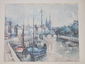 lot 59 image: Lucien Delarue Seine at Paris