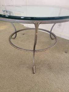 lot 14 image: Sleek Corded Steel Cocktail Table