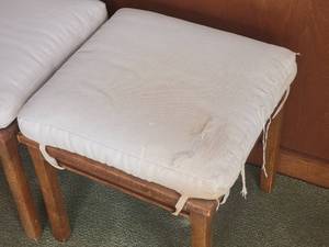 lot 73 image: Rustic Mission Stools Triplets