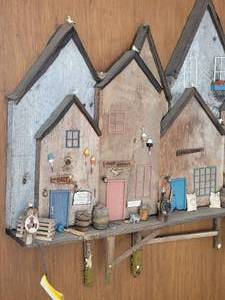 lot 48 image: Folk Art Drift Wood Fishermans Boardwalk