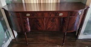 lot 6 image: Spectacular Antique Bowfront Buffet