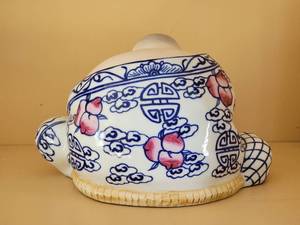 lot 33B image: Joyful Chinese Fine Art Ceramic Laughing Buddha Sculpture