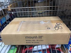 lot 112 image: Freestanding Dual Monitor Mount