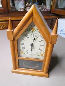 lot 100 image: Seth Thomas cathedral style mantle ...