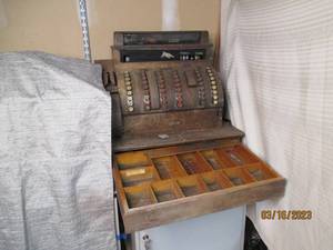 lot 251 image: National brand antique cash registe...