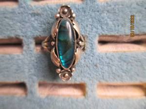 lot 291 image: genuine aquamarine ladies ring set ...