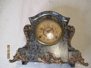 lot 311 image: Antique hidden pendulum mantle cloc...